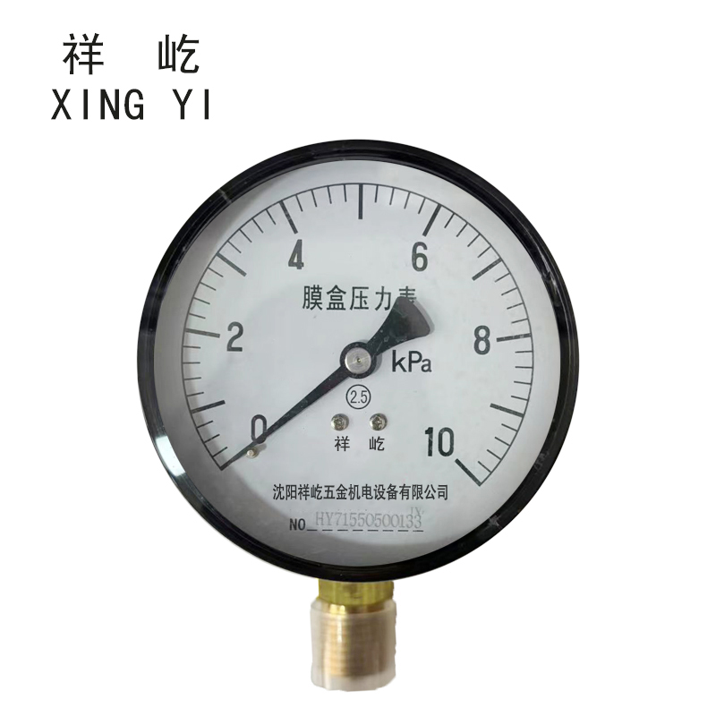祥屹+膜盒压力表检测定制型+YE60+块 0-10Kpa