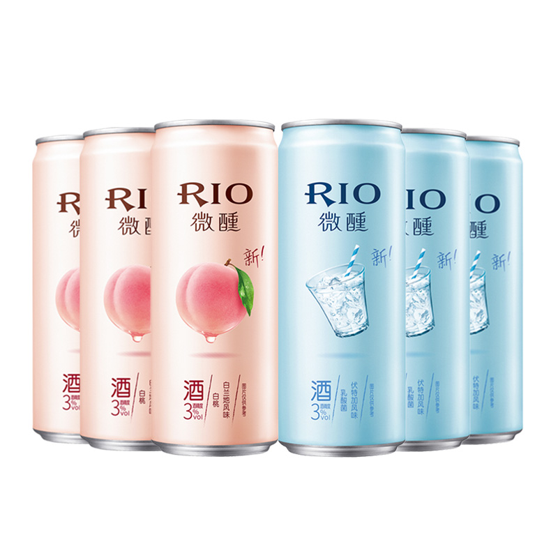 锐澳(RIO)洋酒 鸡尾酒 预调酒 乳酸菌+白桃味330ml*6高清大图