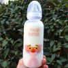创意可爱成人奶瓶学生儿童玻璃吸管杯少女心韩国个性奶嘴杯两用杯 奶瓶单杯含吸管重力球送杯刷 300毫升小马独角兽