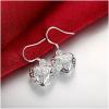 E021Women silver plated earring镀925纯银日韩甜美时尚耳环耳饰