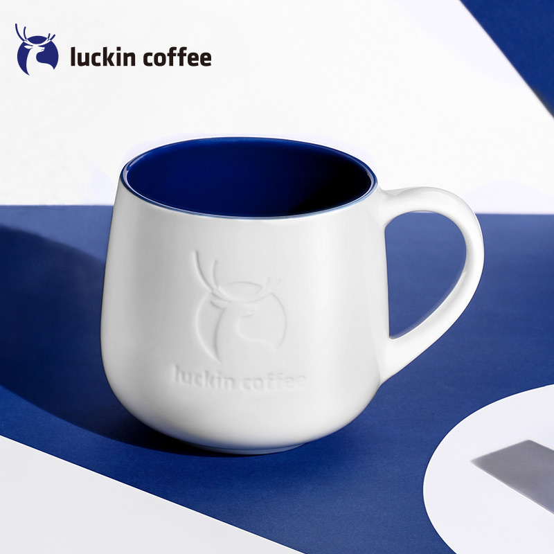 瑞幸咖啡（luckin coffee）经典幸运马克杯 大容量简约咖啡杯高清大图
