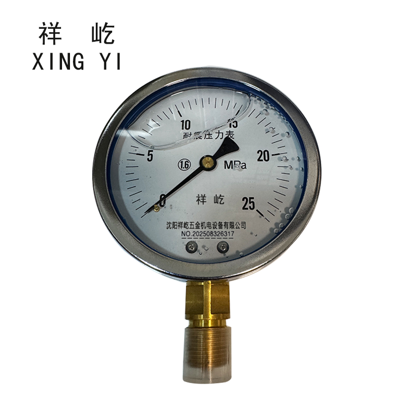 祥屹 耐震压力表 YN100 块 0-25Mpa