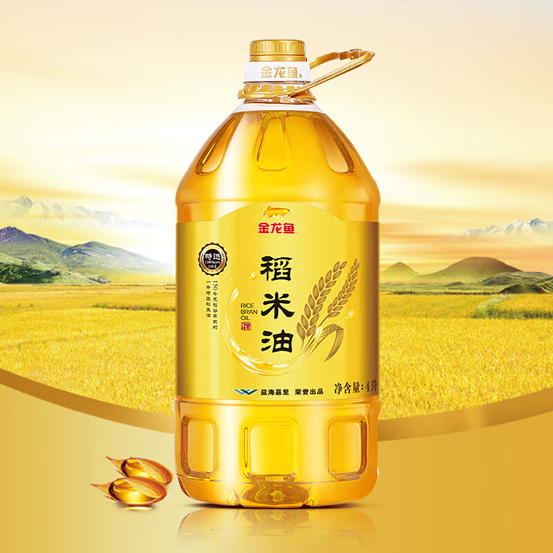 金龙鱼特选稻米油4L油高清大图