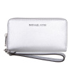 MICHAEL KORS 女士银白色皮质长款拉链钱包32T5MTVE9M SILVER