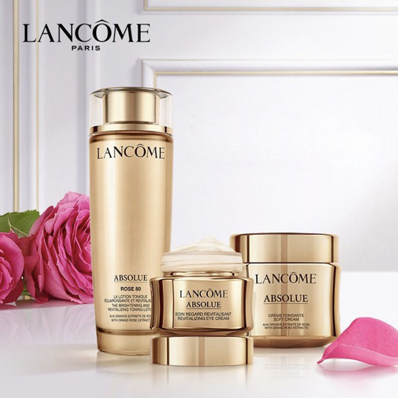 兰蔻(LANCOME)箐纯三件套(菁纯精萃水150ml+菁纯面霜轻盈版60ml+菁纯眼霜20ml)淡纹护肤礼盒情人节