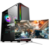 铭能 i9级十核E5-2670V2/AMD 4G独显/32G内存/512G高速固态 台式电脑 台式机 电脑主机 组装电脑家用办公商务娱乐炒股学生游戏电脑台式组装机电脑+32英寸曲面