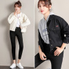 SH苼荟黑色牛仔外套女宽松2019春季新款网红bf韩版薄款上衣长袖短牛仔衣shsy066