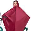 雨衣电动车雨披电瓶车自行车加大加厚护脸单人成人雨衣男女雨具 [3X.]+枣红-小帽-小款