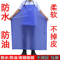 防水防油皮围裙食堂厨房耐酸碱工业长围裙加厚pu皮工作围裙罩衣
