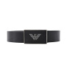EMPORIO ARMANI 阿玛尼 男士徽标板扣牛皮皮带腰带 黑色 Y4S196 YDC0G 80001 100