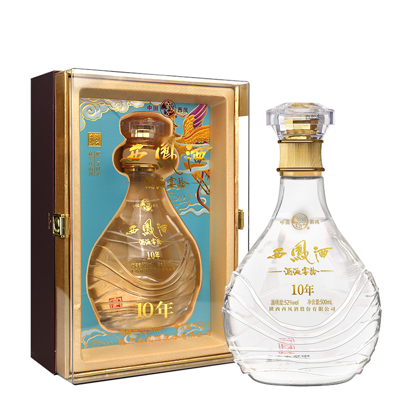 西凤酒10年52度凤香型高度白酒500ml单瓶装