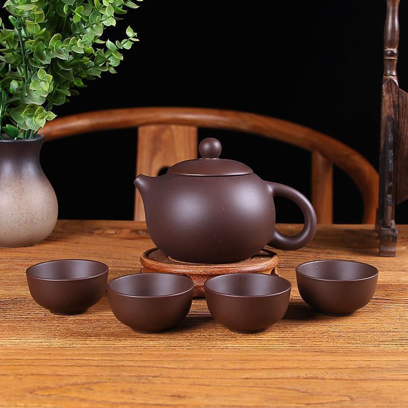 紫砂茶壶大容量大号紫砂壶家用功夫茶具茶杯套装宜兴过滤朱泥茶壶_220