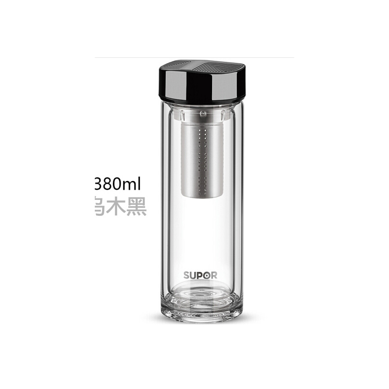 苏泊尔(SUPOR) 集茶耐热玻璃杯·尊系列380ml·乌木黑/ KC38CP1