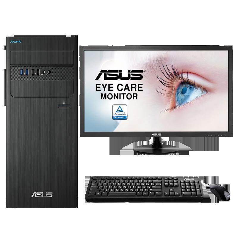 华硕(ASUS)商用台式电脑 弘道D500TC 27英寸( I5-11400 8G 1T+256SSD 集显 DOS)