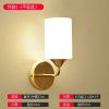 LG232-金色 LED暖光9瓦 LED壁灯 金色床头灯主卧室客厅背景墙灯简约创意现代楼梯过道走廊