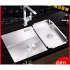 厨房洗菜盆大单槽304不锈钢水槽台下盆加厚手工水池洗碗306