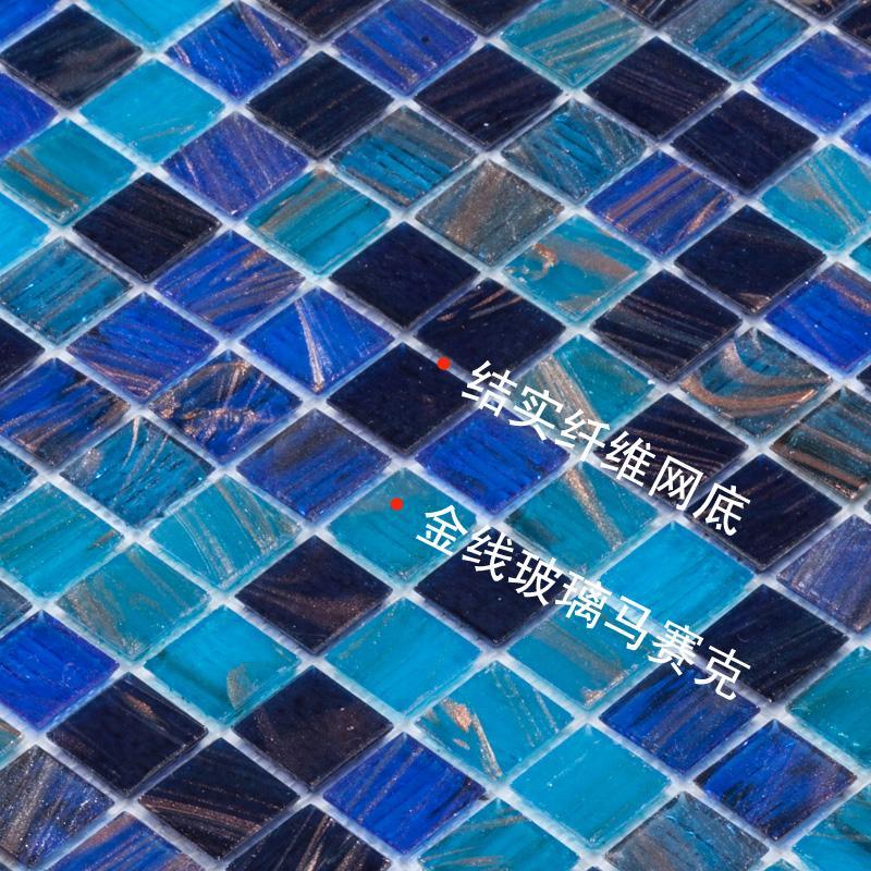 金线玻璃马赛克瓷砖墙地砖水池卫生间厨房腰线柱子玄关背景墙鱼池壹德壹