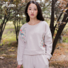 顶瓜瓜刺绣民族风外穿女装 甜美休闲家居服套装 秋冬绒毛睡衣新品