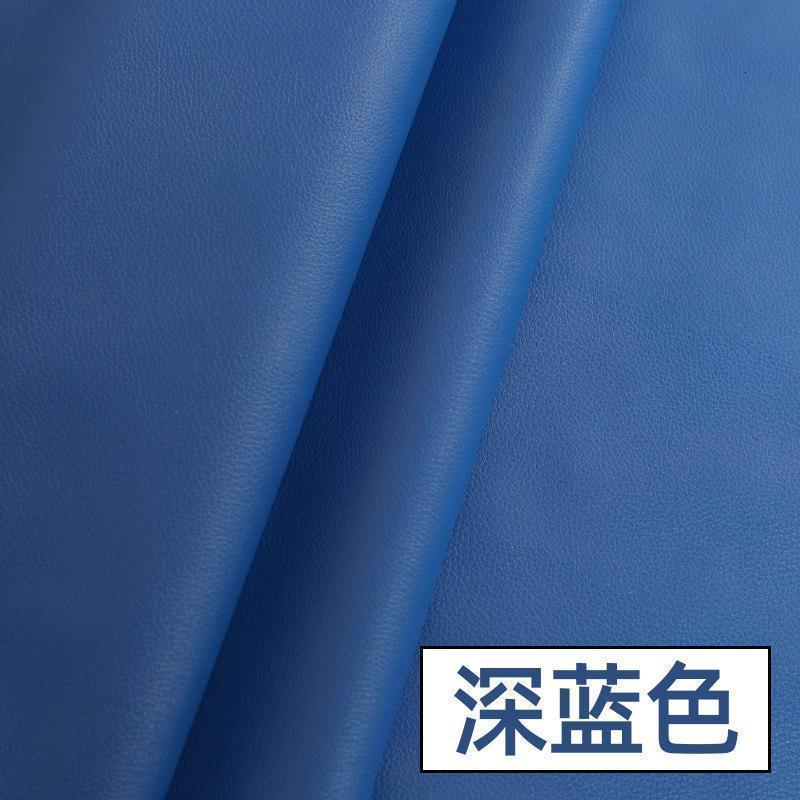 森美人皮革面料 软包沙发布料小荔枝汽车内饰皮子防水仿皮料 人造革pu皮 深蓝色