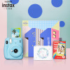 富士instax立拍立得 一次成像相机 mini11精美礼盒 晴空蓝(含10张相纸)