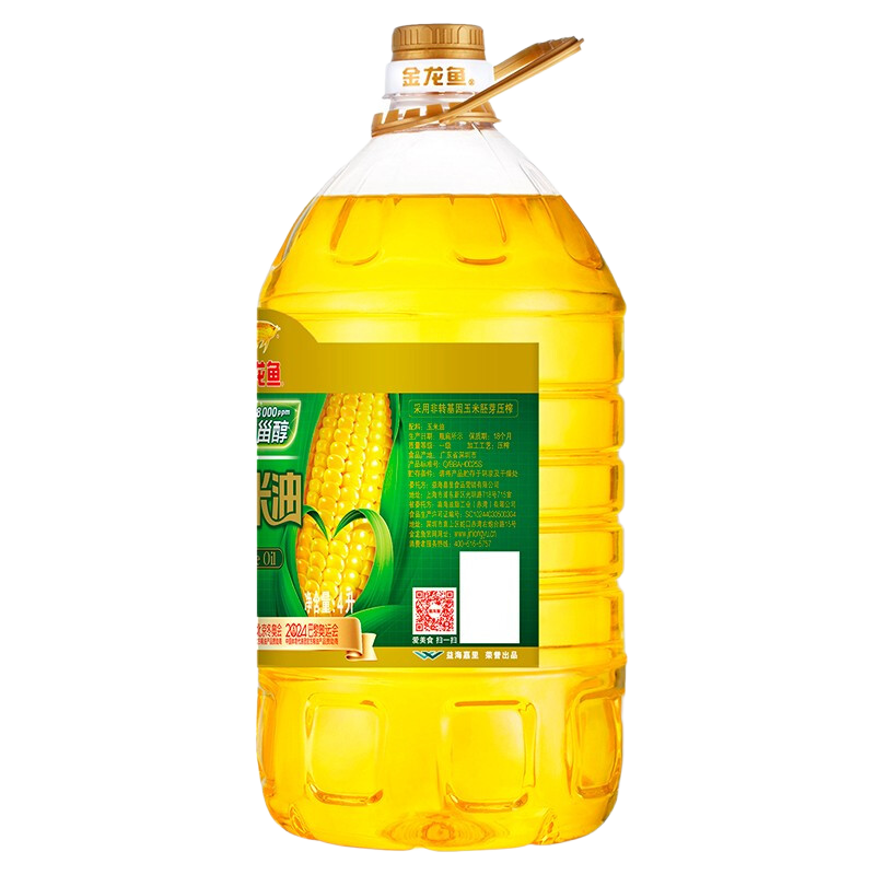 金龙鱼植物甾醇8000PPM玉米油食用油4L高清大图