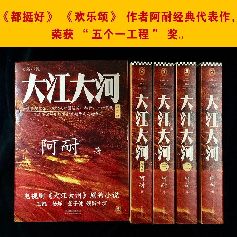 [正版]书店店 大江大河书原著四部曲 阿耐 王凯杨烁董子健都挺好欢乐颂作者描写改革开放的当代青春励志文学高清大图
