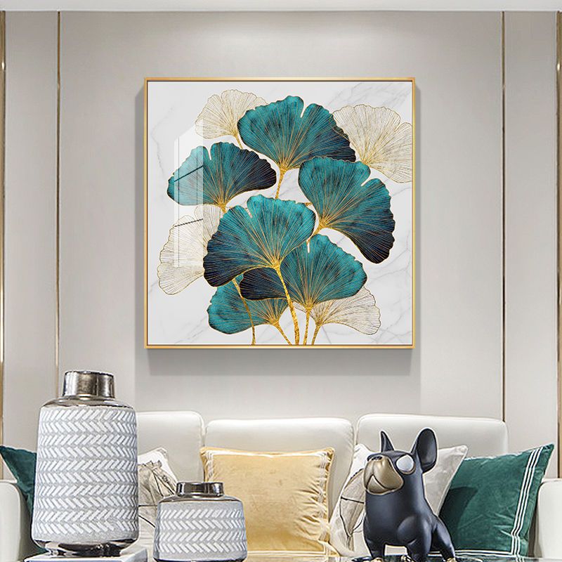 现代简约壁画入户玄关过道装饰画正方形北欧风轻奢客厅餐厅晶瓷画 弗