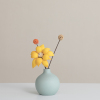创意陶瓷小花瓶北欧风插花干花客厅电视柜餐桌家居装饰品创意摆件 青泥B款含花