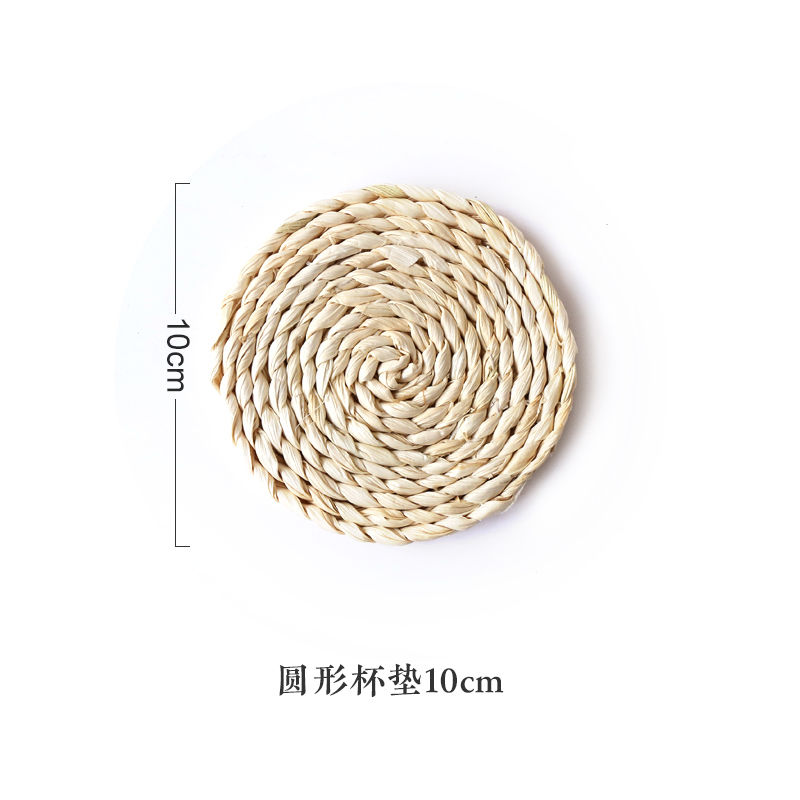 日式玉米皮草编餐垫加厚隔热茶垫桌垫耐热砂锅垫盘垫子