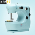 三维工匠301缝纫机家用电动迷你多功能小型手动吃厚微型缝纫机衣车 湖天青