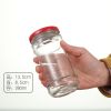 9个280ml酱菜瓶[泡沫盒包装] 无铅老干妈玻璃瓶密封罐带盖装辣椒酱牛肉酱芝麻酱菜的空瓶子有盖