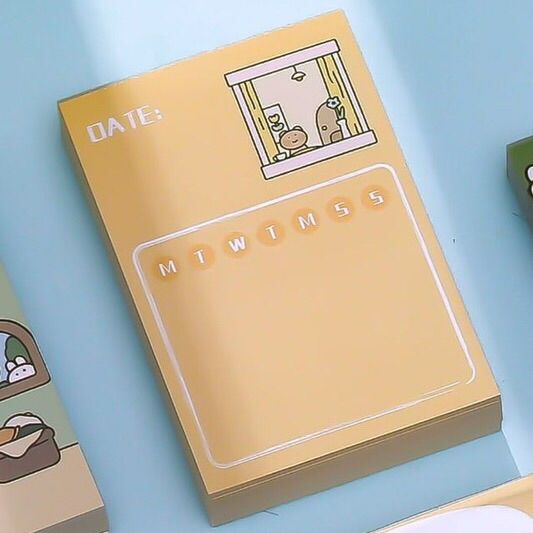 韩系ins风便签纸本fommy萌可爱小女孩卡通森林旅行计划备忘留言本|小窗户
