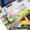 樱花 锁边中号 超大号鼠标垫锁边加厚风景女生可爱动漫游戏笔记本电脑桌垫键盘垫