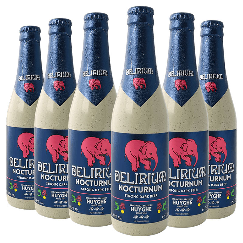 比利时进口 精酿啤酒 Delirium 深粉象啤酒330mlx6瓶