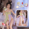 霏慕情趣内衣复古风汉服制服诱惑角色扮演女式情趣睡衣裙网纱透视开裆露乳免脱系带性感抹胸肚兜血滴子T裤丁字内裤6888