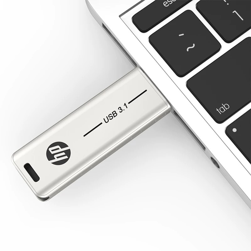 惠普（HP）U盘256G X796w 高速读写USB3.1 金属商务办公可伸缩电脑车载两用优盘256g高清大图