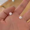纯银玫瑰花耳钉女小巧精致高级感养耳洞耳环睡觉不用摘银饰品