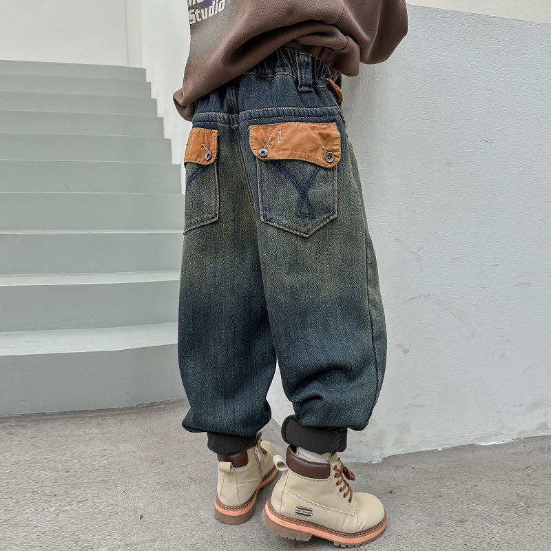 儿童装男童裤子春秋款新款秋装牛仔裤休闲长裤男孩秋季大童潮