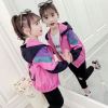 2020新款女童秋冬装韩版童装加绒外套中大童儿童中长款牛仔外套 乳白色 5紫色 110cm