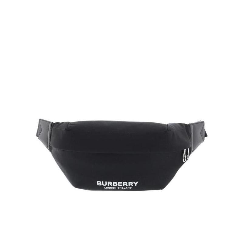 博柏利(BURBERRY)尼龙材质logo印花腰包拉链开合可斜挎多功能休闲