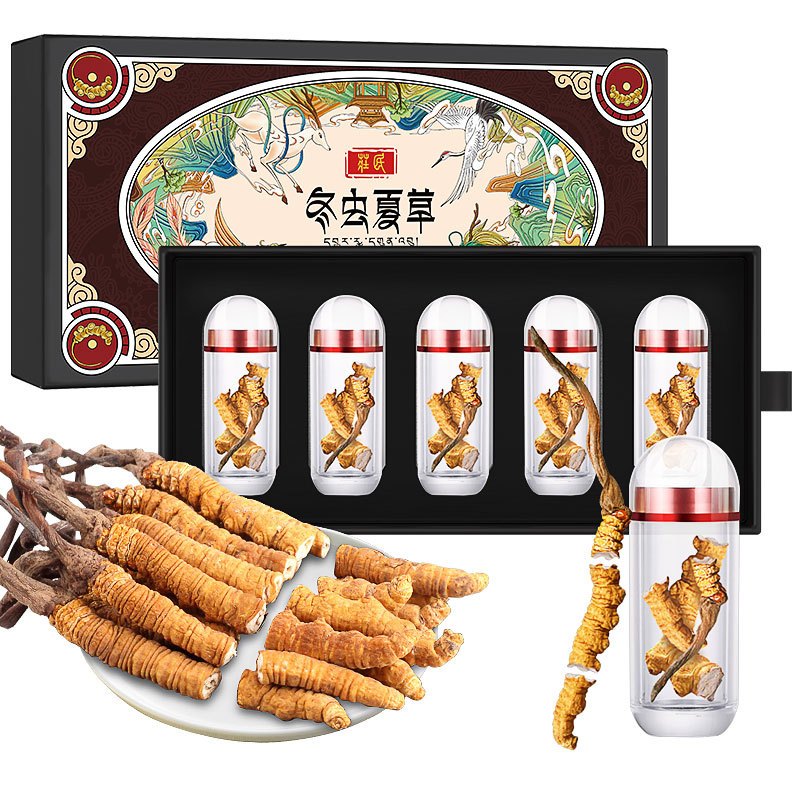 庄民 冬虫夏草冻干断草礼盒5g装 无空草调理煲汤材料长辈营养品滋补礼盒冻干断草官方正品