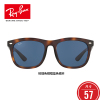 RayBan雷朋太阳镜墨镜男女款方形复古简约眼镜0RB4260D 710/80玳瑁色镜框蓝色镜片尺寸57