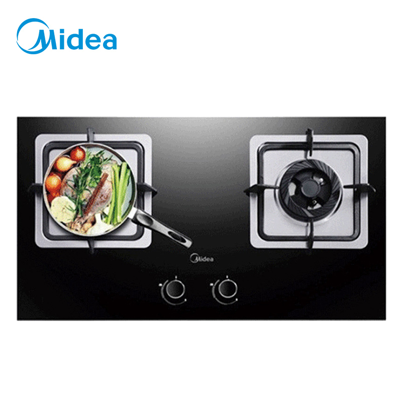 美的(Midea)燃气灶JZT-Q360B 台嵌两用灶具 防爆钢化玻璃面板煤气灶 天然气