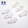 浪莎童趣纯棉短袜夏季新款松鼠乐园袜6双装