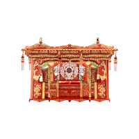 拼酷-婚床 3D立体拼图 红金