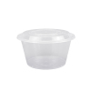 植巾 CH100 400ml 12*7.5*6.3cm 一次性塑料带盖圆形餐盒 600套/箱(计价单位:箱)