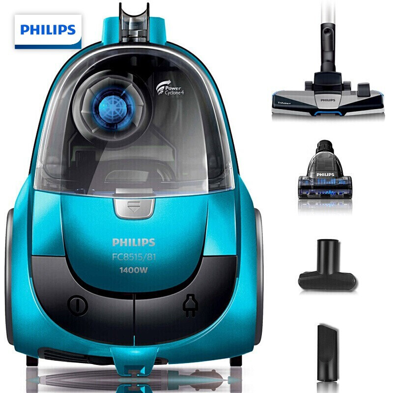 飞利浦philips吸尘器fc851581家用手持大功率1400w强力吸尘机无尘袋