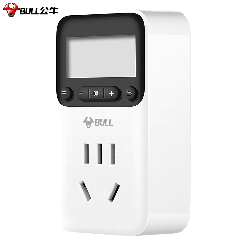 公牛(BULL) GND-1 智能定时器插座 一位五孔电源插座/无线插排/接线板(需在0度以上环境使用)高清大图