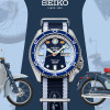 [限量]精工(SEIKO)5号系列手表 日韩表蓝本田合作限量款100米防水机械男士腕表 生日礼物 SRPK37K1