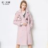 拉贝缇茧型毛呢外套女中长款秋季韩版翻领羊毛呢大衣加厚60006224